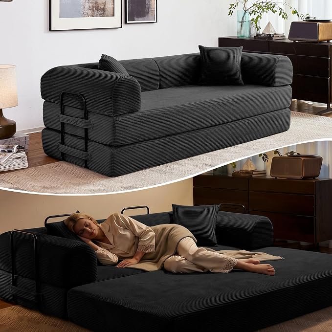 Sofaqo Boneless Couch Convertible Futon Sofa Bed