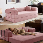 Sofaqo Boneless Couch Convertible Futon Sofa Bed