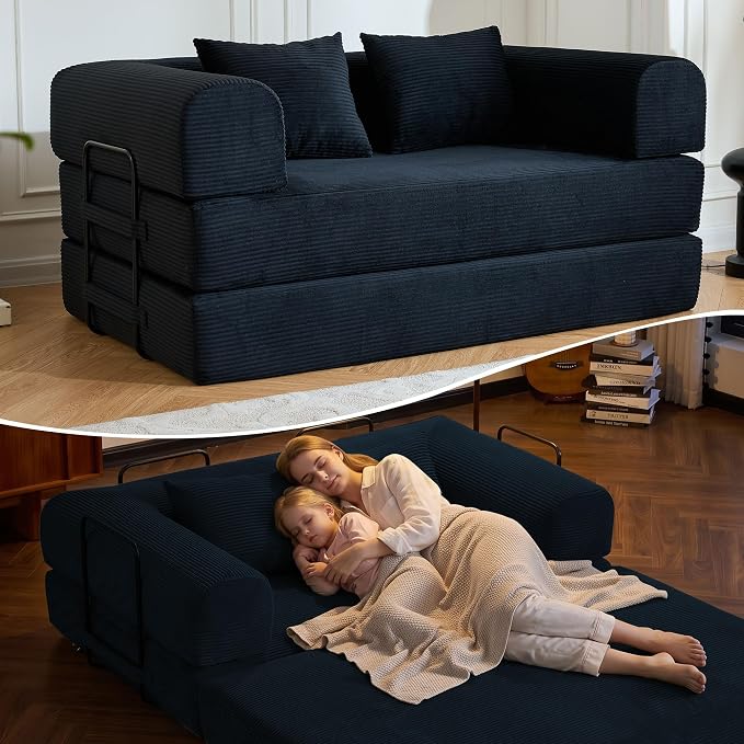 Sofaqo Boneless Couch Convertible Futon Sofa Bed