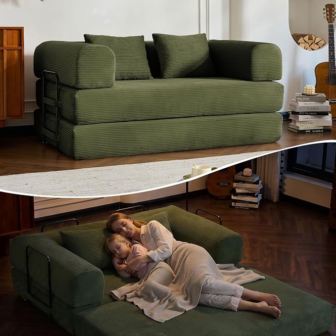 Sofaqo Boneless Couch Convertible Futon Sofa Bed